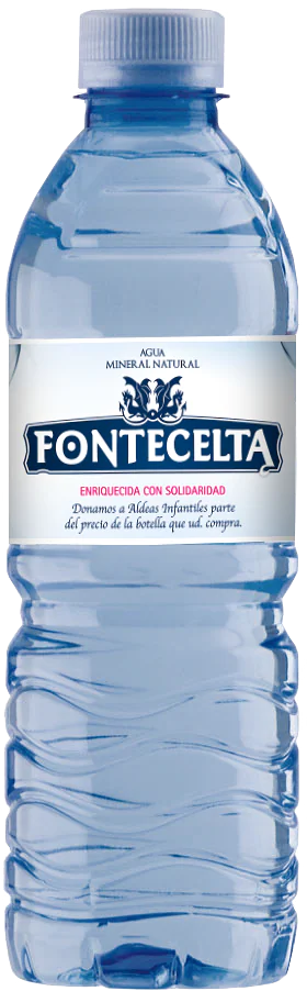 Botella de Agua Mineral Natural Fontecelta de 50 cl.