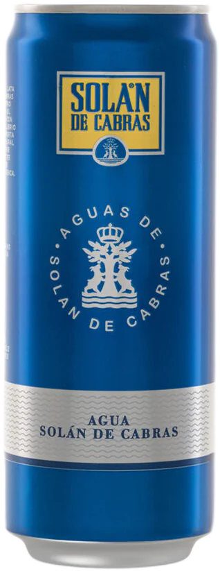 Lata de 33 cl. de agua mineral natural Solán de Cabras