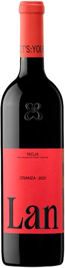 Botella de vino rioja Lan Crianza