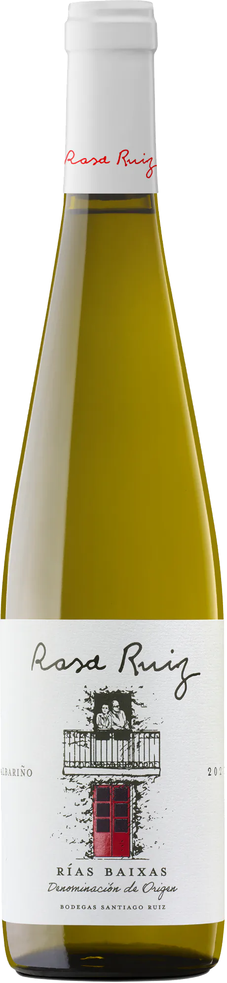 Botella de vino albariño Condes de Albarei
