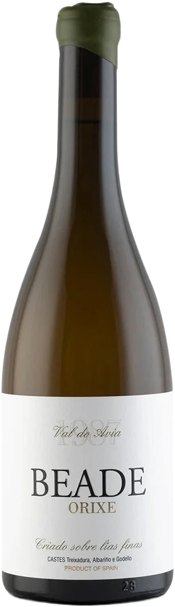 Botella de vino albariño Condes de Albarei