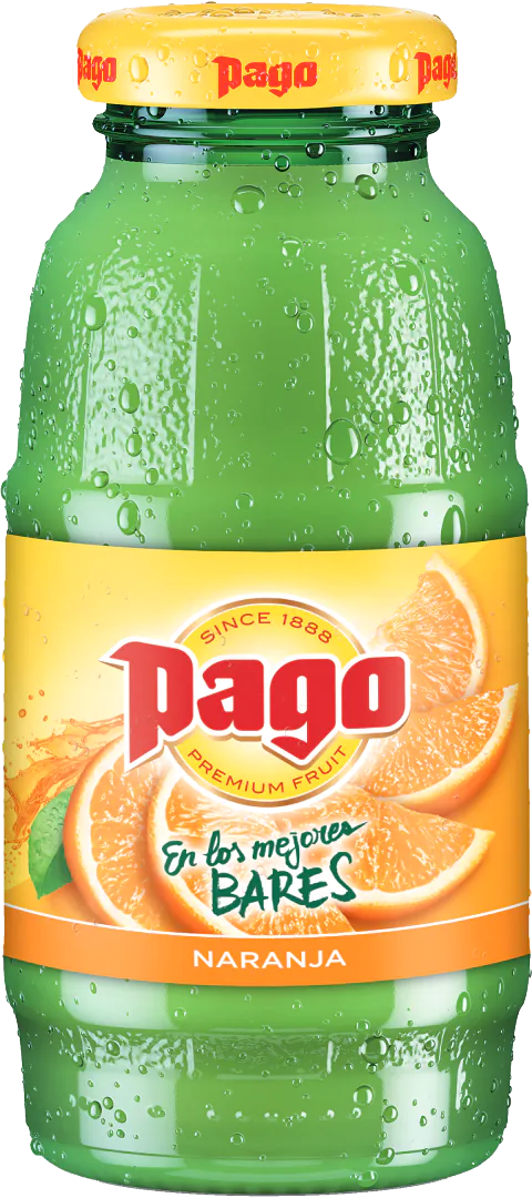 Zumo Pago de naranja en botellín de cristal de 22 CL