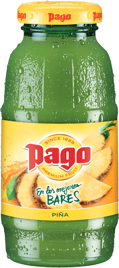Zumo Pago de piña en botellín de cristal de 22 CL